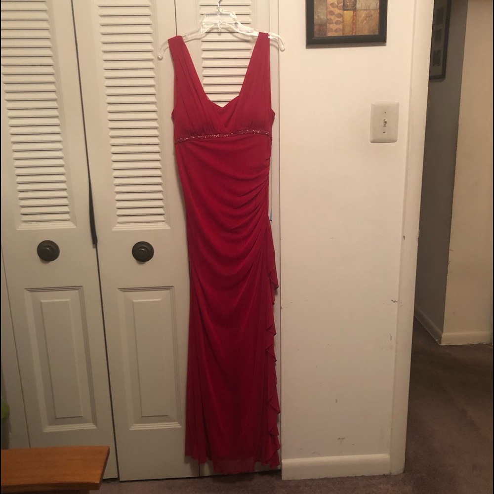 David’s Bridal Long Red Dress
